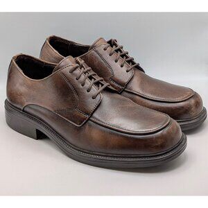 GH Bass Flex Step Barry Brown Size 8.5M Shoes Lace Up Leather Oxford Nubuck